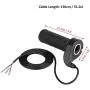 Qiilu Universal Twist Throttle Handle Grip Motorcycle Accelerator Electric Scooter Twist Speed Throttle Grip with 3 Cables for Replacement