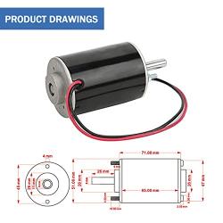 DC Electric Motor Drive, 3500RPM High Speed Permanent Magnet 12V DC Motor High Torque 30W CW/CCW (12V DC 3500RPM)