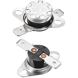 uxcell KSD301 Thermostat 45°C/113°F 10A Normally Closed N.C Adjust Snap Disc Temperature Switch for Microwave,Oven,Coffee Maker 2pcs