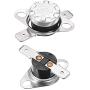 uxcell KSD301 Thermostat 45°C/113°F 10A Normally Closed N.C Adjust Snap Disc Temperature Switch for Microwave,Oven,Coffee Maker 2pcs