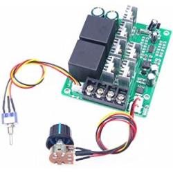 KNACRO DC Motor Speed Governor DC 12V 24V 36V (10-55V) 40A Forward/Stop/Reverse 2000W Max 0-100% Speed Range Pre-wired Models