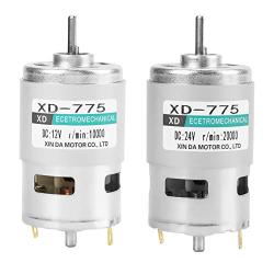 XD-775 12V Brush Dc Motor High Speed High Torque Low Noise Double Ball Bearing Metal Gears Motor(12V10000 RPM)