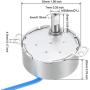 uxcell Synchronous Motor AC 100-127V 5-6RMP 50-60Hz 4W Double Flat Shaft CW/CCW