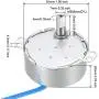 uxcell Synchronous Motor AC 100-127V 5-6RMP 50-60Hz 4W Double Flat Shaft CW/CCW