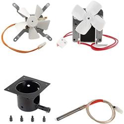 SafBbcue Auger Motor Fire Burn Pot Hot Rod Ignitor and Grill Induction Fan Kit Wood Pellet Grill Replacement Parts with Screws and Fuse for Pit Boss and Traeger Grill