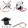 SafBbcue Auger Motor Fire Burn Pot Hot Rod Ignitor and Grill Induction Fan Kit Wood Pellet Grill Replacement Parts with Screws and Fuse for Pit Boss and Traeger Grill