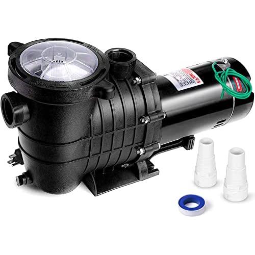 2HP 6825GPH In-Ground Pool Pump, 110/220V Dual Voltage Inground/ Above Ground Swimming Pool Pump with Strainer Basket