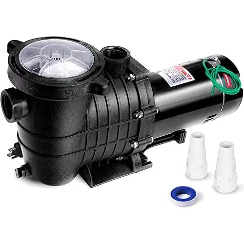 2HP 6825GPH In-Ground Pool Pump, 110/220V Dual Voltage Inground/ Above Ground Swimming Pool Pump with Strainer Basket