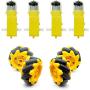 Gikfun Smart Car Robot Wheels Plastic Tire Wheel with DC 3-6V Gear Motor for Arduino DIY Robot Mecanum Wheel EK1969