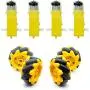 Gikfun Smart Car Robot Wheels Plastic Tire Wheel with DC 3-6V Gear Motor for Arduino DIY Robot Mecanum Wheel EK1969