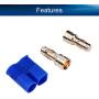Heyiarbeit 4 Sets EC3 Connector 3.5mm Gold Bullet Banana Plug Male for RC ESC Lipo Battery Electric Motor DIY