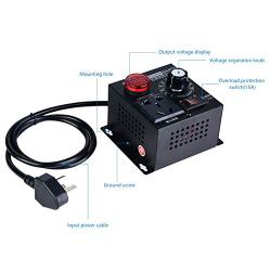 AC 220V Voltage Regulator, 4000W SCR Electric Voltage Regulator with Overload Protection, Voltage Controller for Controlling Power Supply
