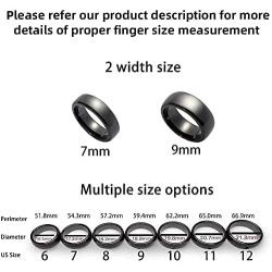 COLMO Tesla Smart Ring Tesla Key Ring Accessories Key Card Model Y Key Fob Replacement Ceramic RFID Smart Ring for Man and Woman Tesla Model 3 Accessories Fast Delivery (US6, Black-7mm)