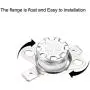 uxcell KSD301 Thermostat 210°C/410°F 10A Normal Closed N.C Adjust Snap Disc Temperature Switch for Microwave,Oven,Coffee Maker 5pcs