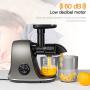 CIRAGO Juicer Machines, Slow Masticating Juicer Extractor Two Speed Adjustment, Easy to Clean, Quiet Motor, Cold Press Juicer for Vegetables and Fruits, BPA-Free (Grey)