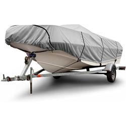 Budge 600 Denier Boat Cover fits Center Console V-Hull Boats B-631-X4 (16 to 18 Long, Gray)