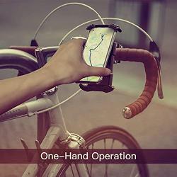 GRUNDIG Bike Phone Holder, Phone Mount for Golf Car/ Bicycle/ Scooter/ Motorcycle Handlebars, Fits iPhone 12 Pro Max - 6 and More Brands of Phones, 360 Rotation, Firmly Fixed, Adapt to Phone with Case
