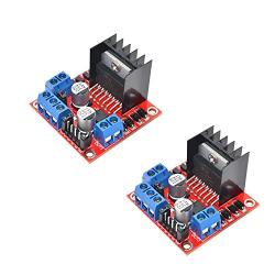 #10Gtek# L298N Motor Drive Controller Board Module for Electric Projects Arduino Smart car Power UNO MEGA R3 Mega2560, Pack of 2