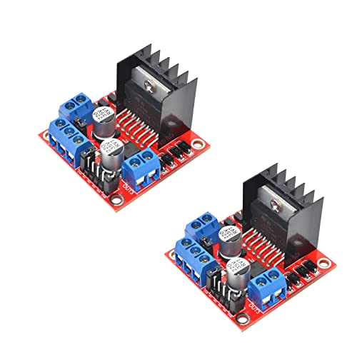 #10Gtek# L298N Motor Drive Controller Board Module for Electric Projects Arduino Smart car Power UNO MEGA R3 Mega2560, Pack of 2