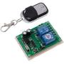 Calvas DC 12V 2CH RF 433MHz Wireless Switch Relay Receiver Module With Remote Control For DC Motor Forward Reverse Controller D03