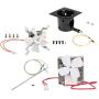 QuliMetal Grill Auger Motor, Grill Induction Fan, Fire Burn Pot, Grill Hot Rod and RTD Temperature Probe for All Traeger Wood Pellet Grills