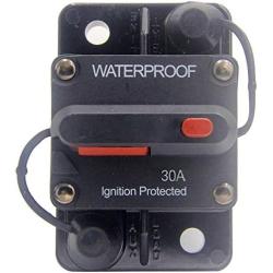 ANJOSHI 30 Amp Circuit Breaker 20A-300A with Manual Reset Waterproof Inline Fuse Inverter for Marine Trolling Motors Boat ATV Manual Power 12V-48VDC