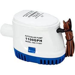 Sanuke Automatic Bilge Pump 12V 1100GPH Submersible Bilge Water Pump with Float Switch Auto Electric Motor Boat Accessories