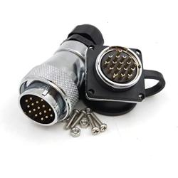 WF28 Matel Connector φ28mm Industrial Connector Industrial Device Power Plug 5PIN 7PIN 10PIN 12PIN 16PIN 17PIN 20PIN 24PIN 26PIN Electrical Motor Power Charger Plug Aviation Connector (17PIN, 1SET)