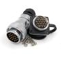 WF28 Matel Connector φ28mm Industrial Connector Industrial Device Power Plug 5PIN 7PIN 10PIN 12PIN 16PIN 17PIN 20PIN 24PIN 26PIN Electrical Motor Power Charger Plug Aviation Connector (17PIN, 1SET)