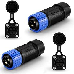2 Set Trolling Motor Plug Receptacle Set Marine Boat Power Connector Waterproof Boat Plug 12 24 36 48 Volt Marine Plug for Freshwater Saltwater Trolling Motor Fishing Reel