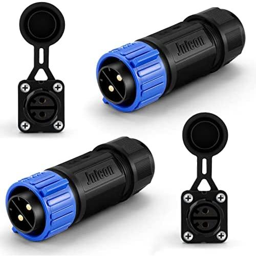 2 Set Trolling Motor Plug Receptacle Set Marine Boat Power Connector Waterproof Boat Plug 12 24 36 48 Volt Marine Plug for Freshwater Saltwater Trolling Motor Fishing Reel
