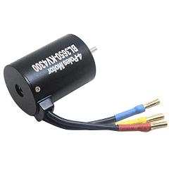 B3650 Upgrade Waterproof 4300KV Sensorless Brushless Motor with 60A ESC Electronic Speed Controller Combo Set for 1/10 RC Car, Mutiple Protection Features, 4 Pole 12 Slot High-torque, Bulit-in 5.8V/3A