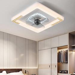 CATA-MEDICA Ceiling Fan with Light 3-Speed Flush Mount Lighting Fixtures Modern Remote Control Ultra-Quiet Fan Lamp ABS LED Ceiling Light with Fan Light Fan for Indoor Living Bed Room Small Space