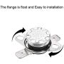 uxcell KSD301 Thermostat 105°C/221°F 10A Normally Closed N.C Adjust Snap Disc Temperature Switch 5pcs