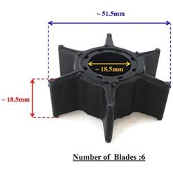 Boat Motor Water Pump Impeller 6H3-44352-00 697 18-3069 for Yamaha Mariner Outboard Sierra 18-3069 Boat Motor Engine