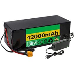 Jieoto Ebike Battery 36V 12AH Electric Bike Lithium Li-Ion Battery Lithium Electric Scooters Battery with Charger Electric Bicycle Battery for 200W 300W 350W 500W Bike Motor Mountain Bicycle