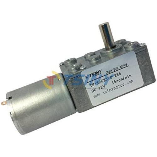 Small 12vdc 15 RPM Worm Reduction Gear Motor