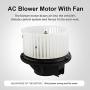 Front Heater Blower Motor Fan Assembly Replacement for Cadillac Hummer GMC Pickup Truck SUV 20760618, 700191, 22741027, 15-81683, 25860468, 89018283 Blower Motor Fan Wheel