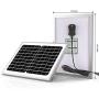 SUNER POWER 12V Waterproof Solar Battery Trickle Charger & Maintainer - 10 Watts Solar Panel Built-in Intelligent MPPT Solar Charge Controller + Tubular Mount Bracket + SAE Connection Cable Kits