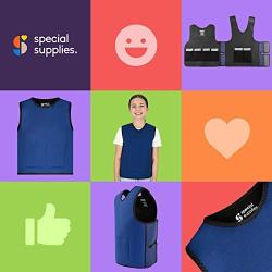 Special Supplies Weighted Sensory Compression Vest for Kids with Processing Disorders, ADHD, and Autism, Calming and Supportive with Adjustable Weight Fit (Medium 20x36 inches)