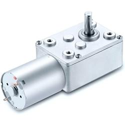 Greartisan DC 12V 100RPM Turbo Worm Geared Motor High Torque Turbine Worm Gear Box Reduction Motor 6mm Shaft JSX69-370