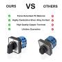 VictorsHome Changeover Switch SYW28-20 4 Positions 8 Terminals Universal Rotary Cam Selector Latching Switches 550V 20A