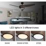 Vent de plafond moderne noir 52 pouces, intérieur/extérieur, avec lumière LED dimmable télécommandée, moteur DC silencieux inversible, idéal pour ferme, salon, chambre, cuisine. Vent de plafond moderne noir 52 pouces, intérieur/extérieur, avec lumière LED dimmable télécommandée, moteur DC silencieux inversible, idéal pour ferme, salon, chambre, cuisine.