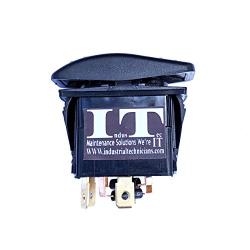 IndusTec Momentary Motor Reverse Polarity Winch Rocker Switch DC Control DPDT 20A 12V 24V (On)-Off-(On) 4 Pin 3 Position Double Pole Double Throw