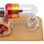 Hot Air Stirling Engine, Education Toy Electricity Power Generator Solid Metal Construction Engine Model Free Piston Physics Science Experiment Toy for Laboratory