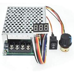 tatoko DC Motor Speed Controller 10V-55V 12V 24V 36V 40A Stepless DC Motor Speed Controller with Forward-Brake-Reverse Switch,Ajustable Potentiometer &Digital Display