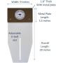 Outboard Motor Rail Mounting Bracket - 1 Inch Rail - Model X, White and Stainless Steel (KANGAS-01-X)