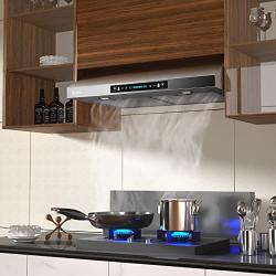 30 Inch Under Cabinet Range Hood with 900-CFM, 4 Speed Gesture Sensing&Touch Control Panel, Stainless Steel Kitchen Vent