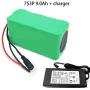Wnicek Electric Bike Battery 24V 9000mAh 29.4V Li-ion Battery Pack 7S3P with a Charger Fit for 200W 250W 300W 350W 400W 450W 500W Motor Electric Bicycle Scooter
