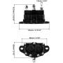 QWORK Winch Solenoid Relay Switch, 12V DC Relay Switch, Intermittent Duty, 6 Terminals 214-1231-A11